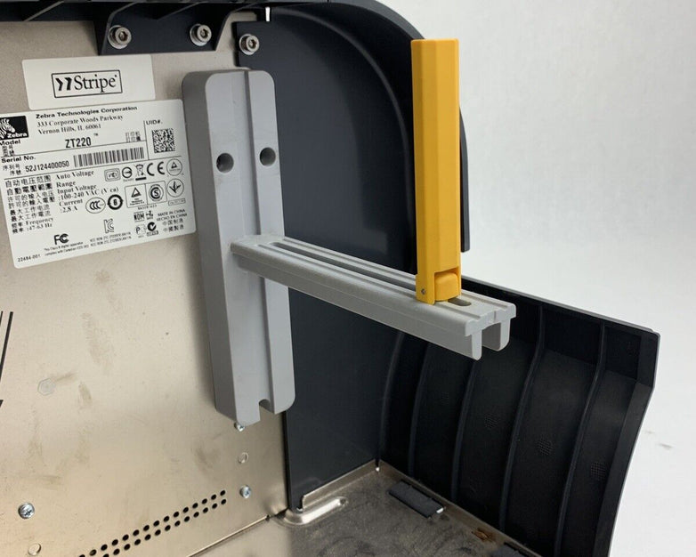 Zebra ZT220 ZT22042-D01000FZ Thermal Label Printer Tested Missing Clamp Handle