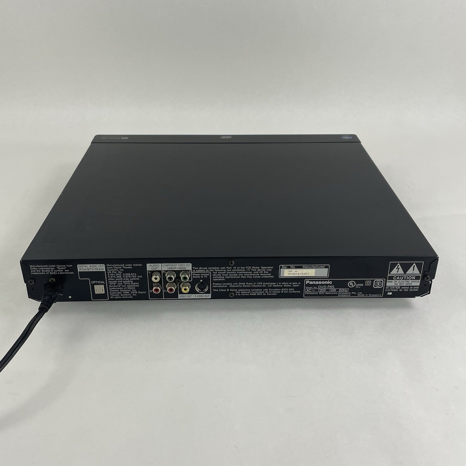Panasonic DVD-F65 5 Disc DVD Player6