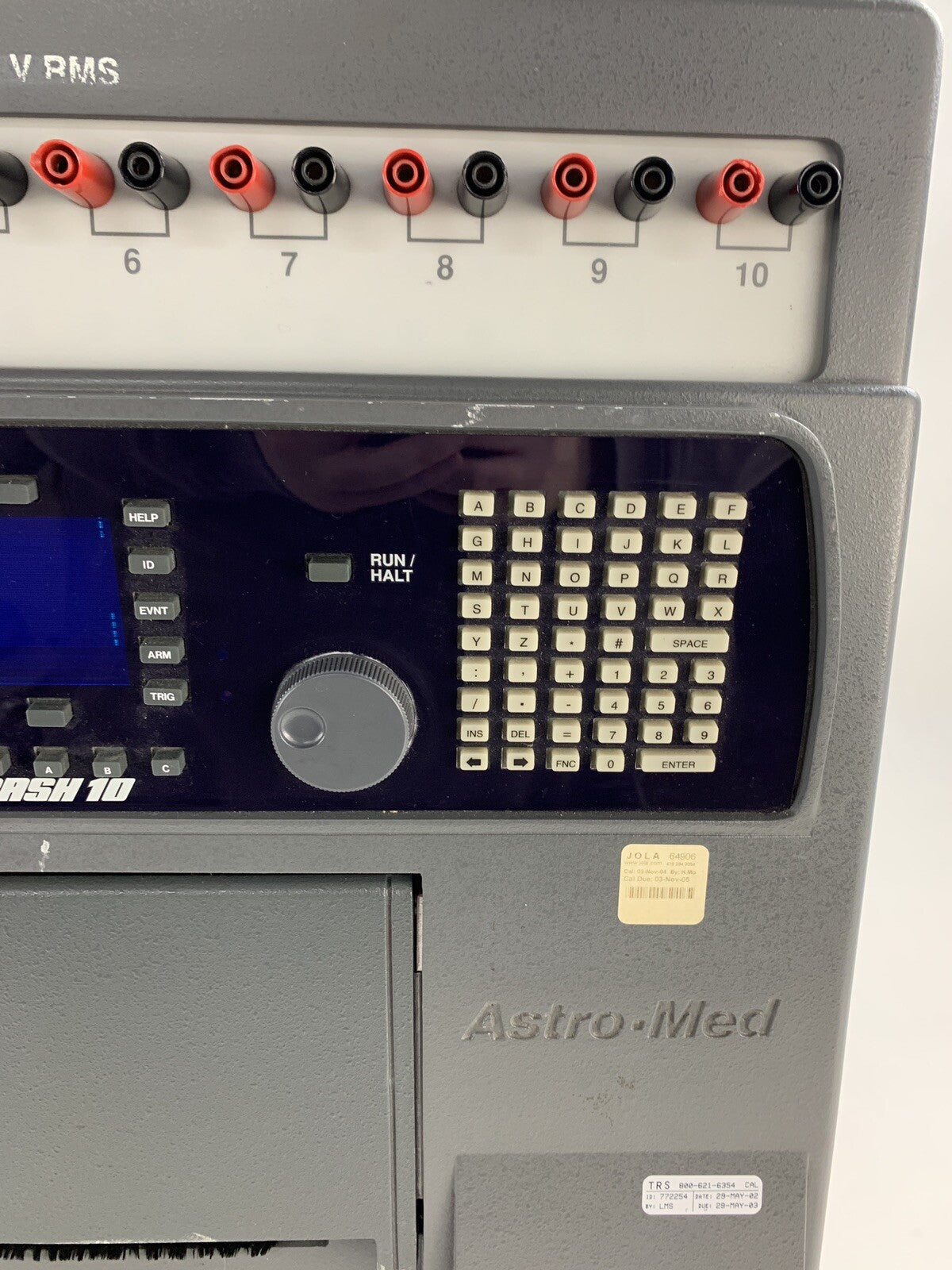 Astro-Med Dash 10 250v RMS Data Logger Powers On5