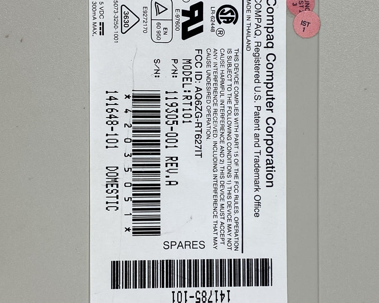 Compaq 119305-001 RT101 141785-101 PS/2 Keyboard Tested