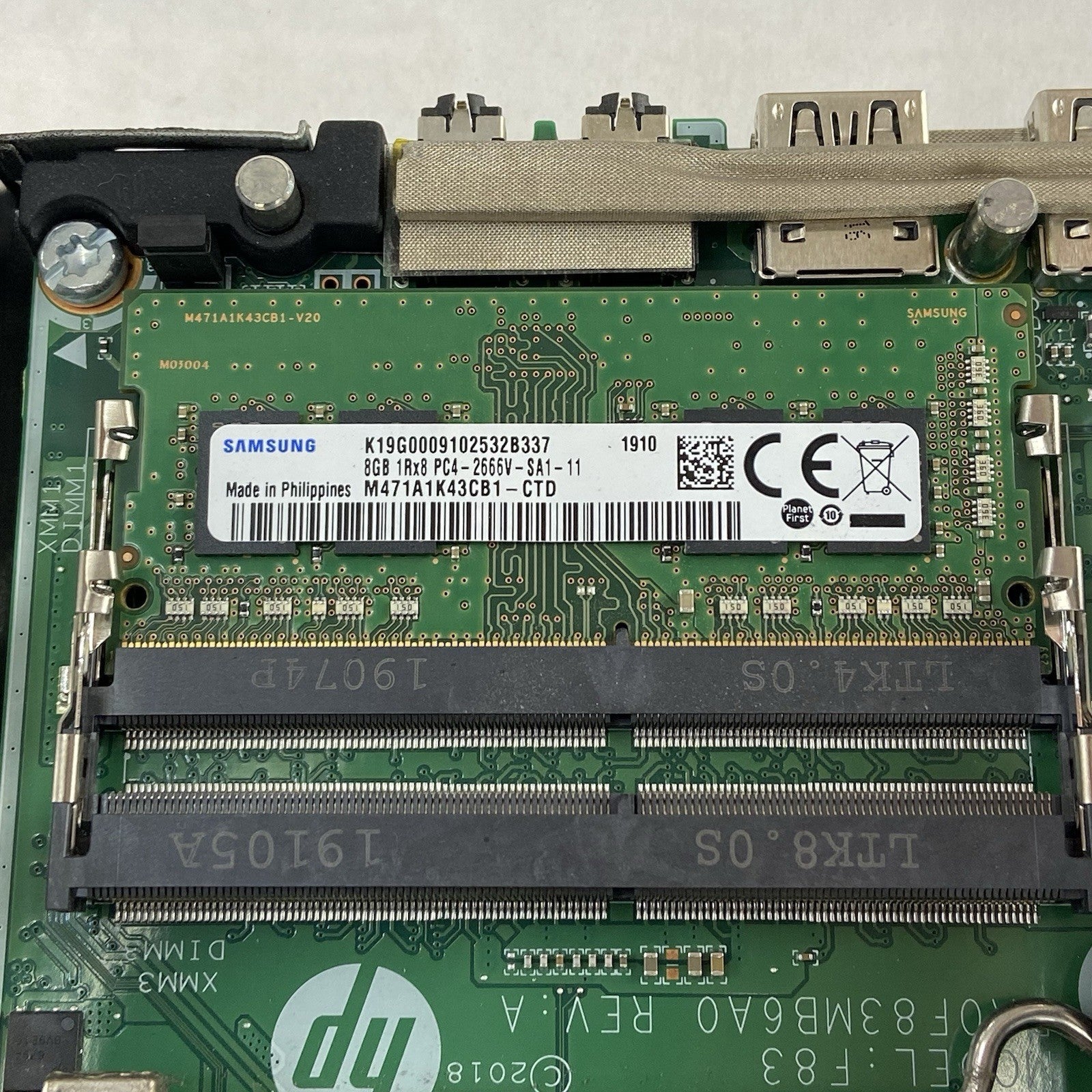 HP EliteDesk 800 G4 Micro Intel Core i5-8600 3.1GHz 8GB RAM No HDDOSAC BAD DP9