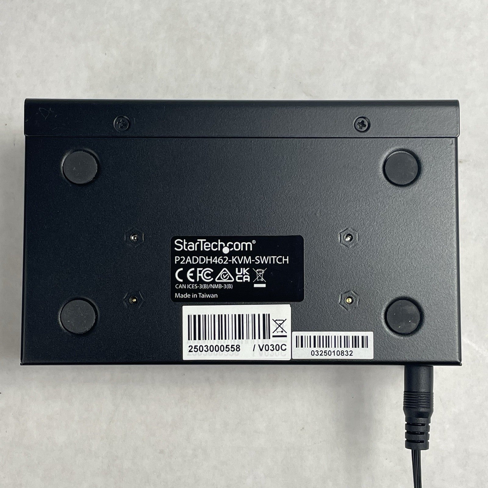 StarTech.com P2DD46A2-KVM-SWITCH 2-Port Dual-Monitor Power Tested8