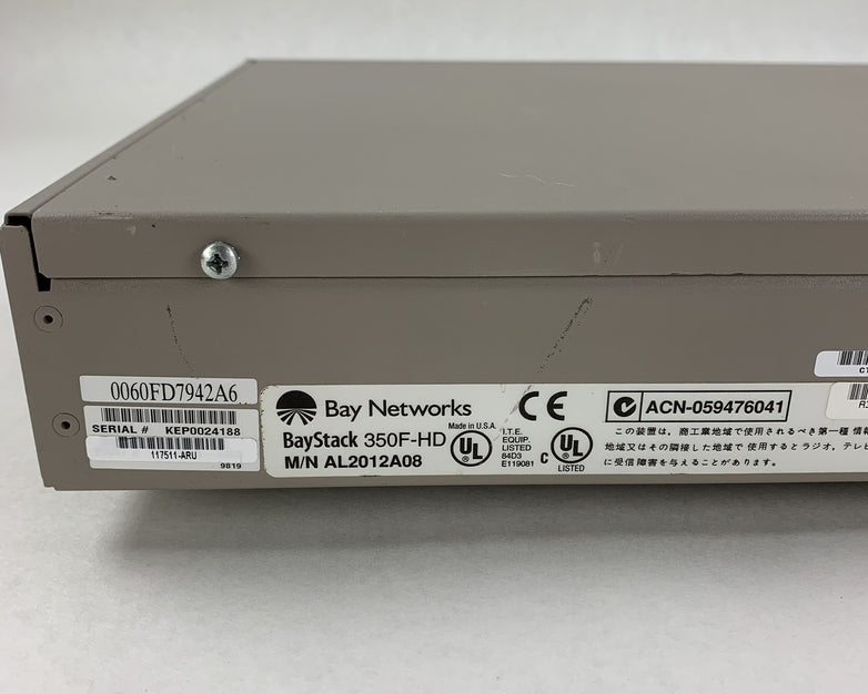 Bay Networks Baystack 350F-HD AL2012A08 24 Ports 10/100 Autosense Switch Tested