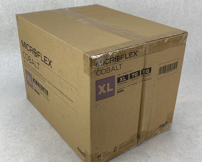 Ansell Cobalt N194 Powder Free Nitrile Examination Gloves Extra Large 1000 Count