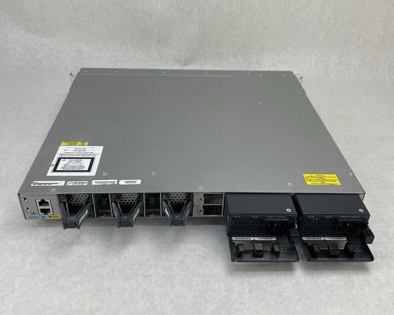 Cisco WS-C3850-48F-S 3850 NM-4-10g 2x PSU 48 1GE RJ-45 V07 - Tested and Reset