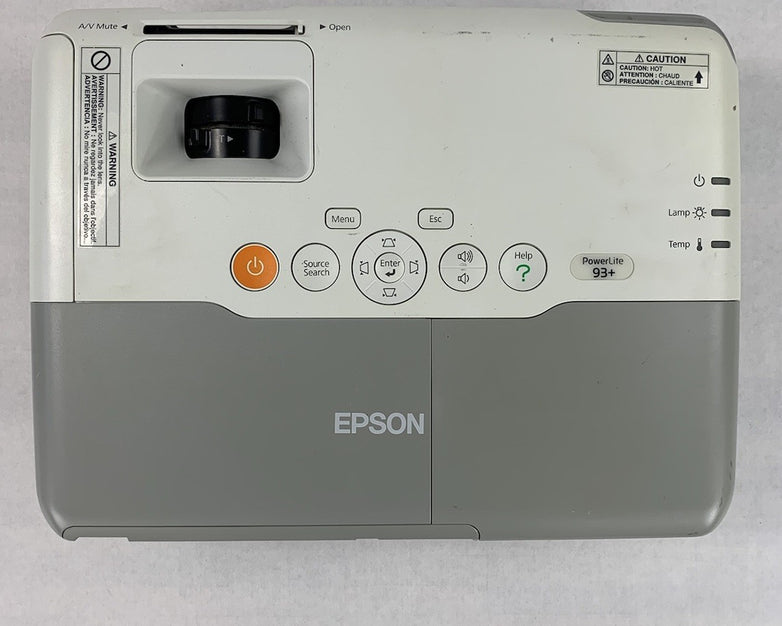 Epson H382F LCD Projector - No Lamp and No Remote - Parts and Repair