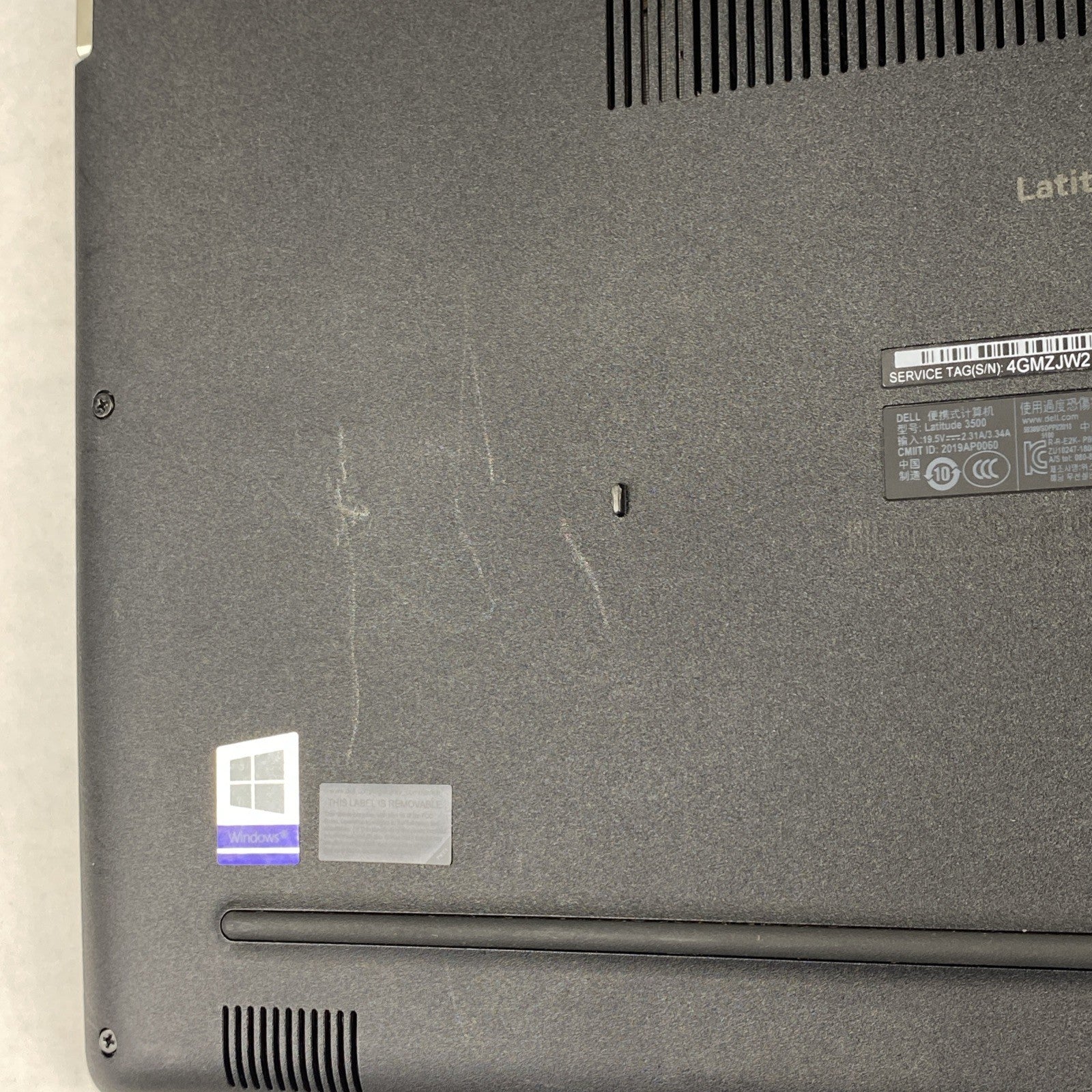 Dell Latitude 3500 Intel Core i5-8265U 1.60 GHz 8 GB RAM 15.6" No HDD No OS