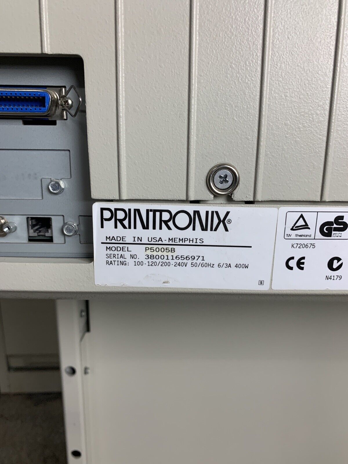 Printronix P5005B Wide Line Printer 500lpm 180dpi LAN Tested