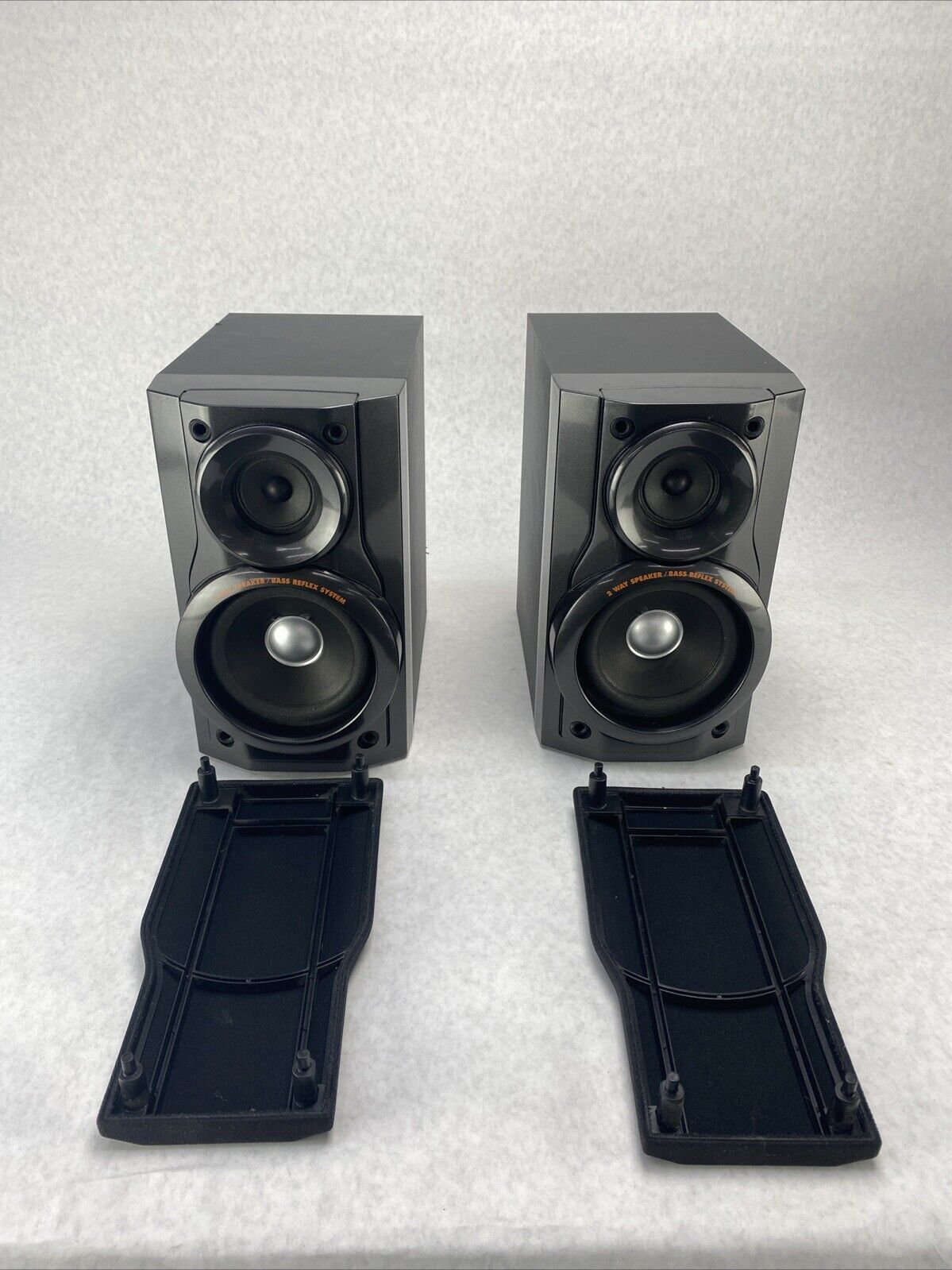 Panasonic SA-PM12 Mini Stereo 5 CD Cassette Tape SB-PM11 Speakers NO REMOTE