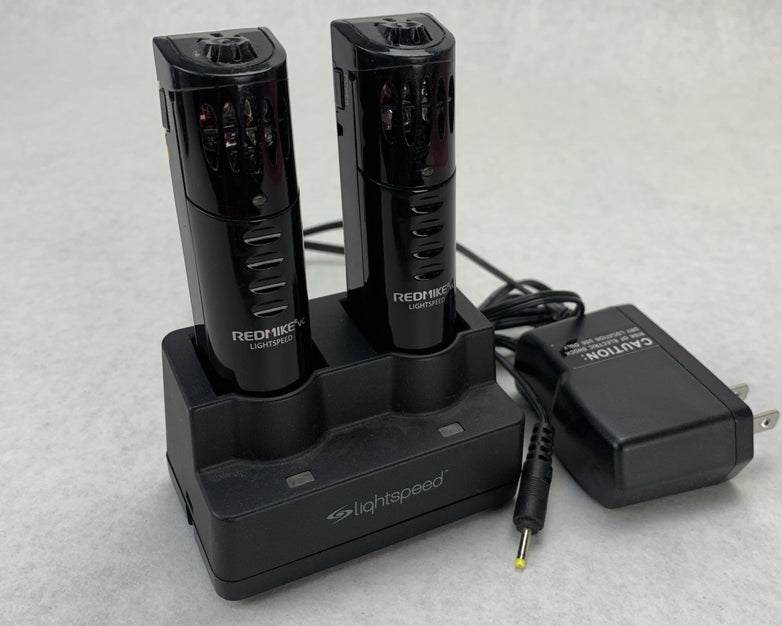 Lightspeed RedMike VC Infrared Microphone Set Charging Base and AC Adapter Black