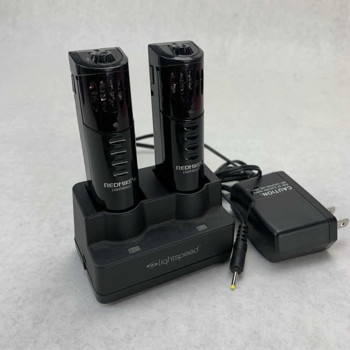 Lightspeed RedMike VC Infrared Microphone Set Charging Base and AC Adapter Black0