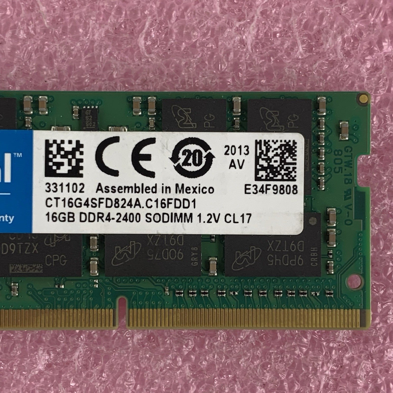 Crucial CT16G4SFD824A.C16FDD1 16 GB 1x16GB RAM DDR4 2400MHz Laptop Memory Ram3