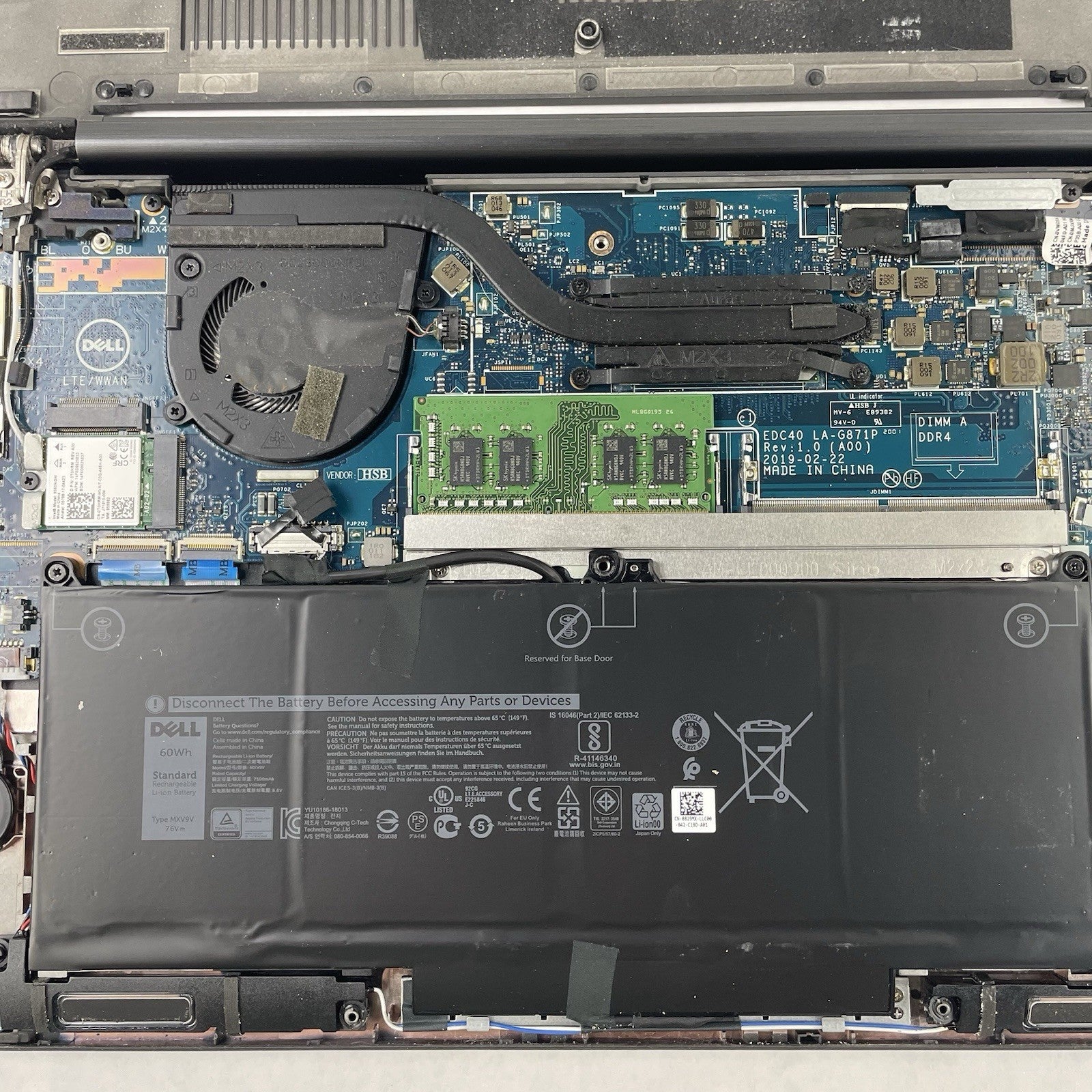 Dell Latitude 7400 14" i5-8365U 1.60 GHz 8 GB RAM No SSD/OS/AC18