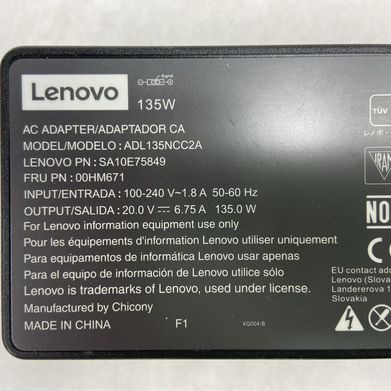 Lenovo 135W Charger ADL135NCC2A Power Adapter 20V 6.75A