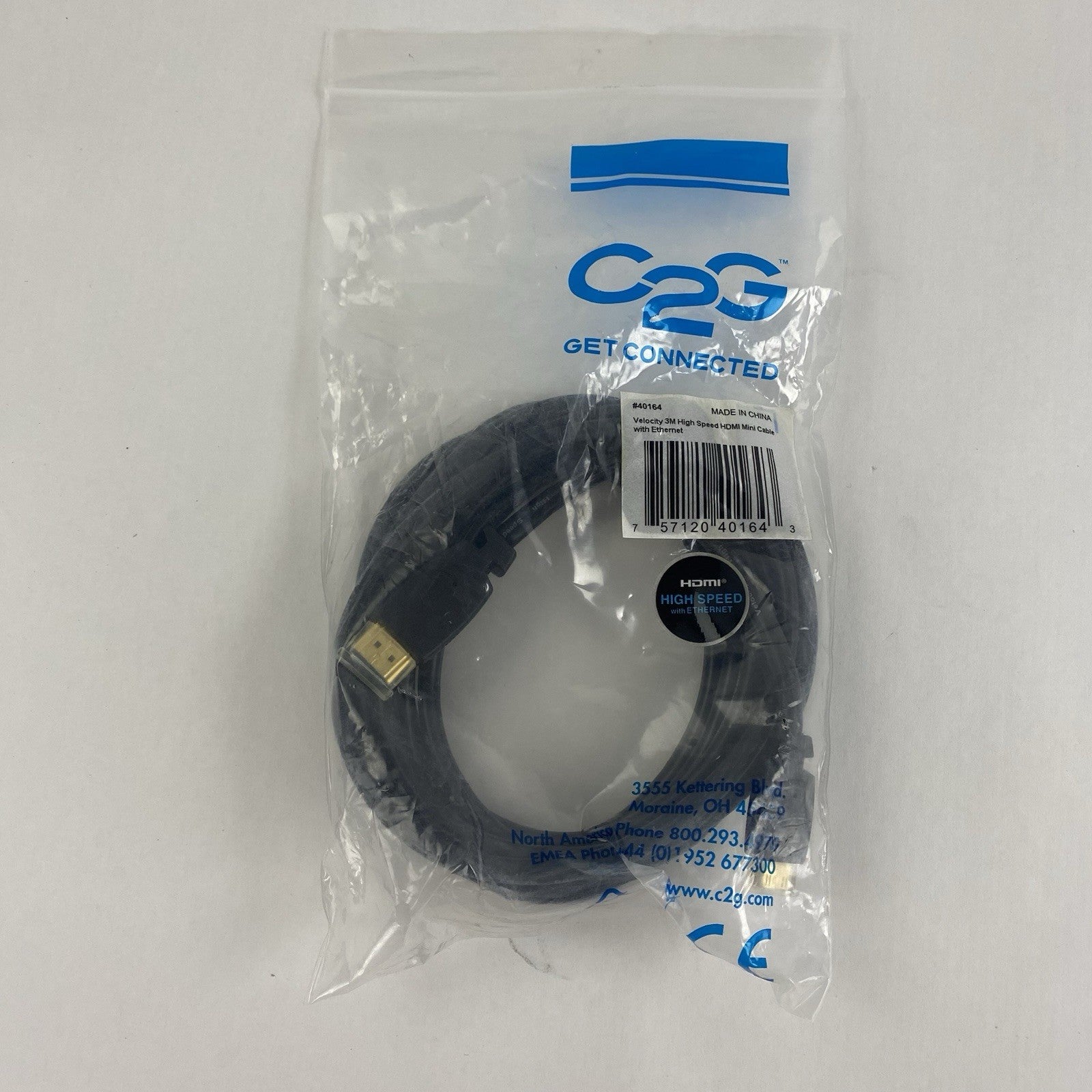 C2G 40164 Velocity 3M High Speed Mini HDMI Cable w/ Ethernet Lot of 72