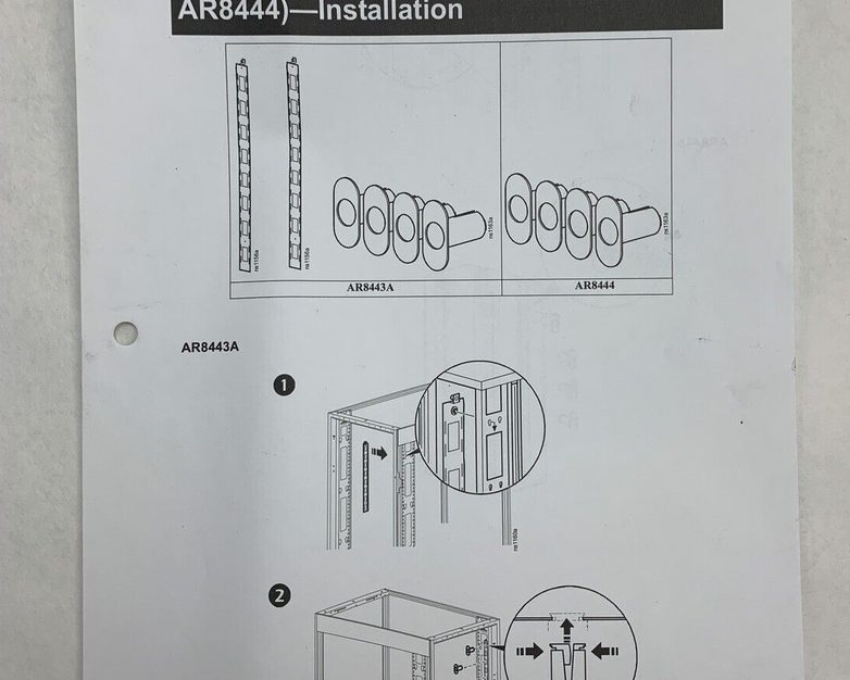 APC AR8443A Rack Cable Management Panel Black 0U New Box Opened