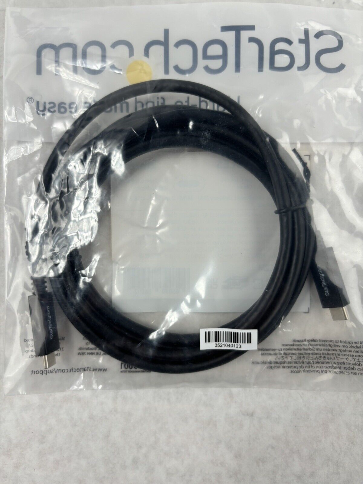 New StarTech USB315CC2M Black USB-C Cable with Power Delivery USB 3.0