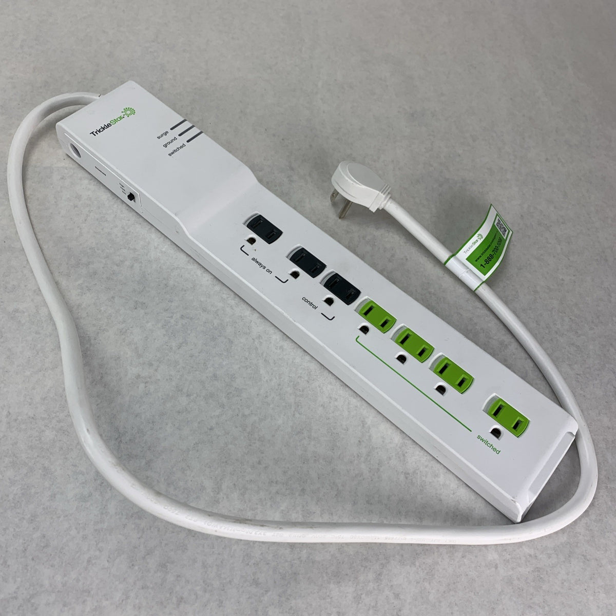 TrickleStar TS1104 7-Outlet Tier 1 Surge Protector Powerstrip 181SS-US-7XXXA-D0