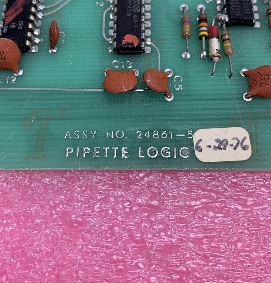MSI Pipette Logic 24861-5 Vintage 1976 Micromedic Card