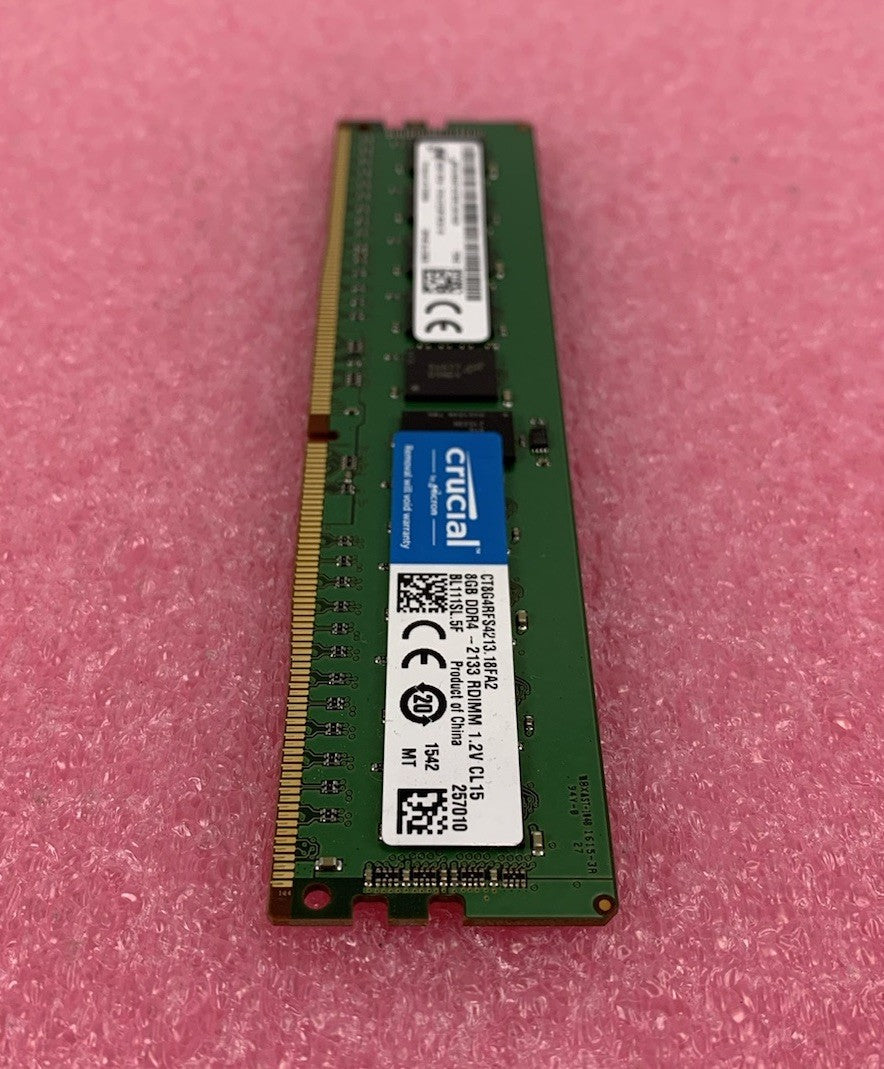 Crucial 8GB (1 x 8GB) PC4-17000 DDR4-2133 Memory CT8G4DFS8213.C8FBD1 (Lot of 4)