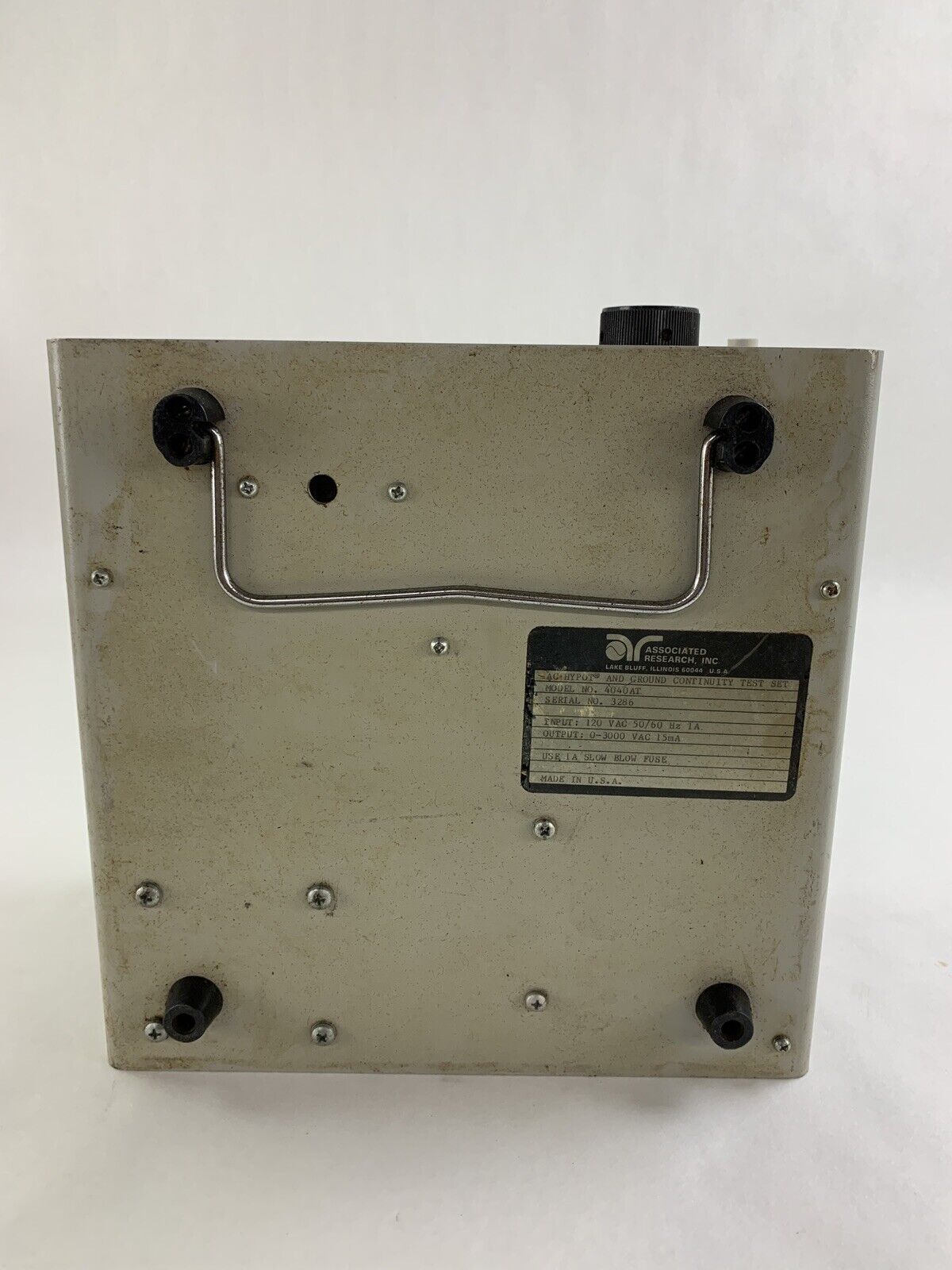 Associated Research 4040AT AC/DC Hypot Ground Continuity Test Set Power Tested