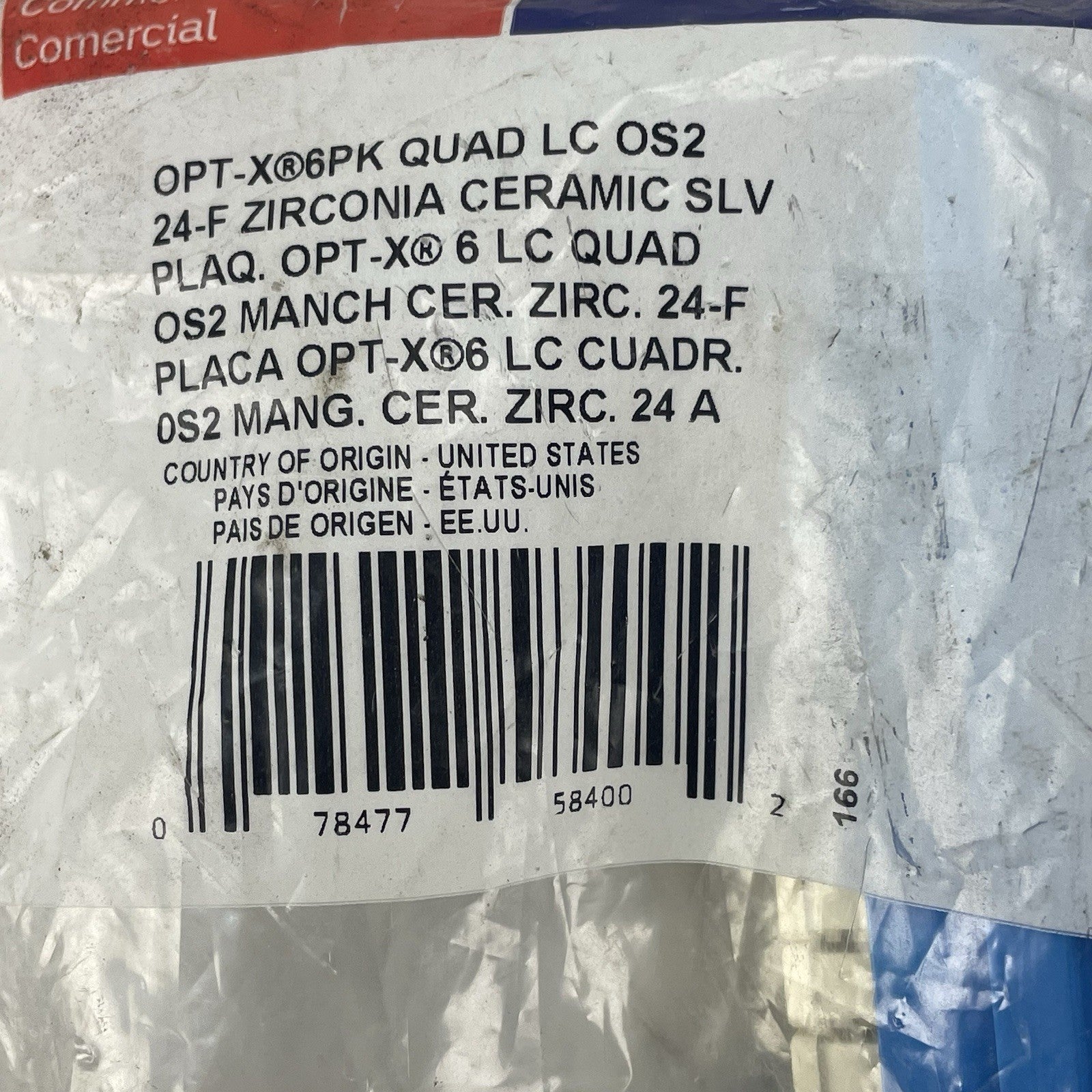 Leviton 5F100-4LL Precision Molded Fiber Adapter Plate Blue3