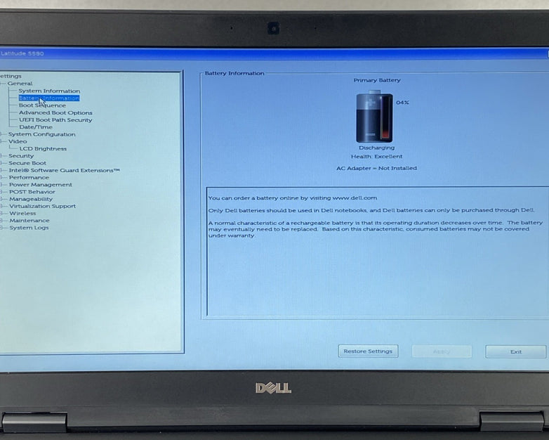 Dell Latitude 5580 Intel Core i5-7300U 2.60 GHz 8 GB RAM 15.6" No HDD No OS