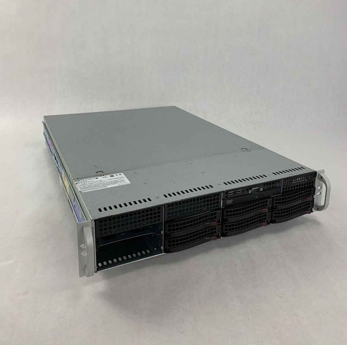 SuperMicro CSE-825-7 2x 12-Core AMD Opteron 6168 1.9 GHz 128 GB RAM No HDD No OS