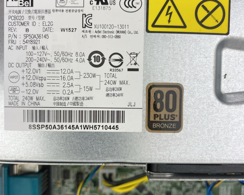 Lenovo ThinkCentre M93p SFF Intel Core i5-4570 3.20GHz 8GB RAM No HDD OS