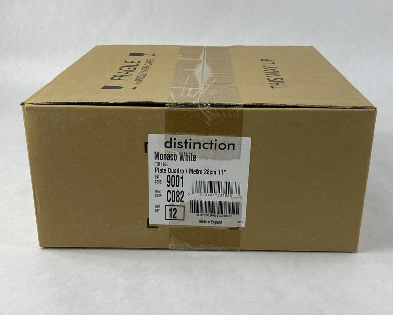 Steelite Distinction C082 Plate Quadro Metro 28cm 11" Monaco White 12ct per Case