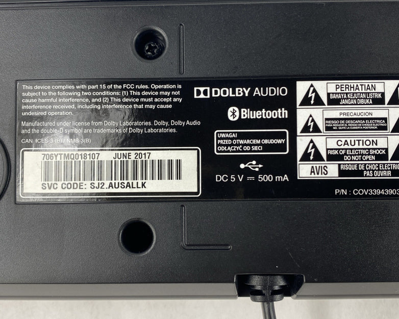 LG SJ2 Sound Bar Dolby Audio Tested No Subwoofer