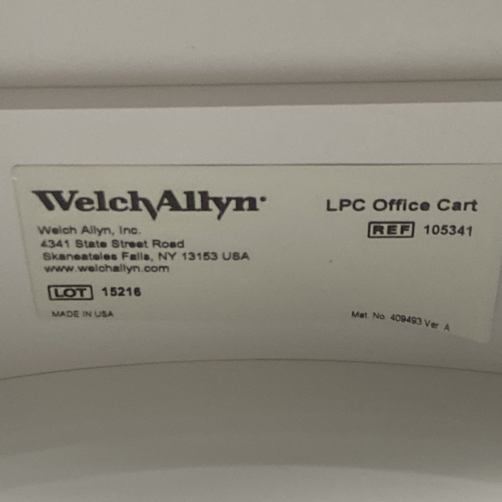 Welch Allyn 105341 Mobile Medical LPC Office Cart14