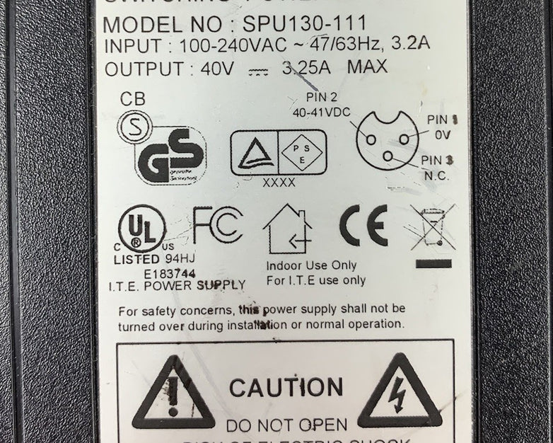 Sunpower SPU130-111 48V 2.7A 3-Pin Connector AC Adapter Switching Power Supply