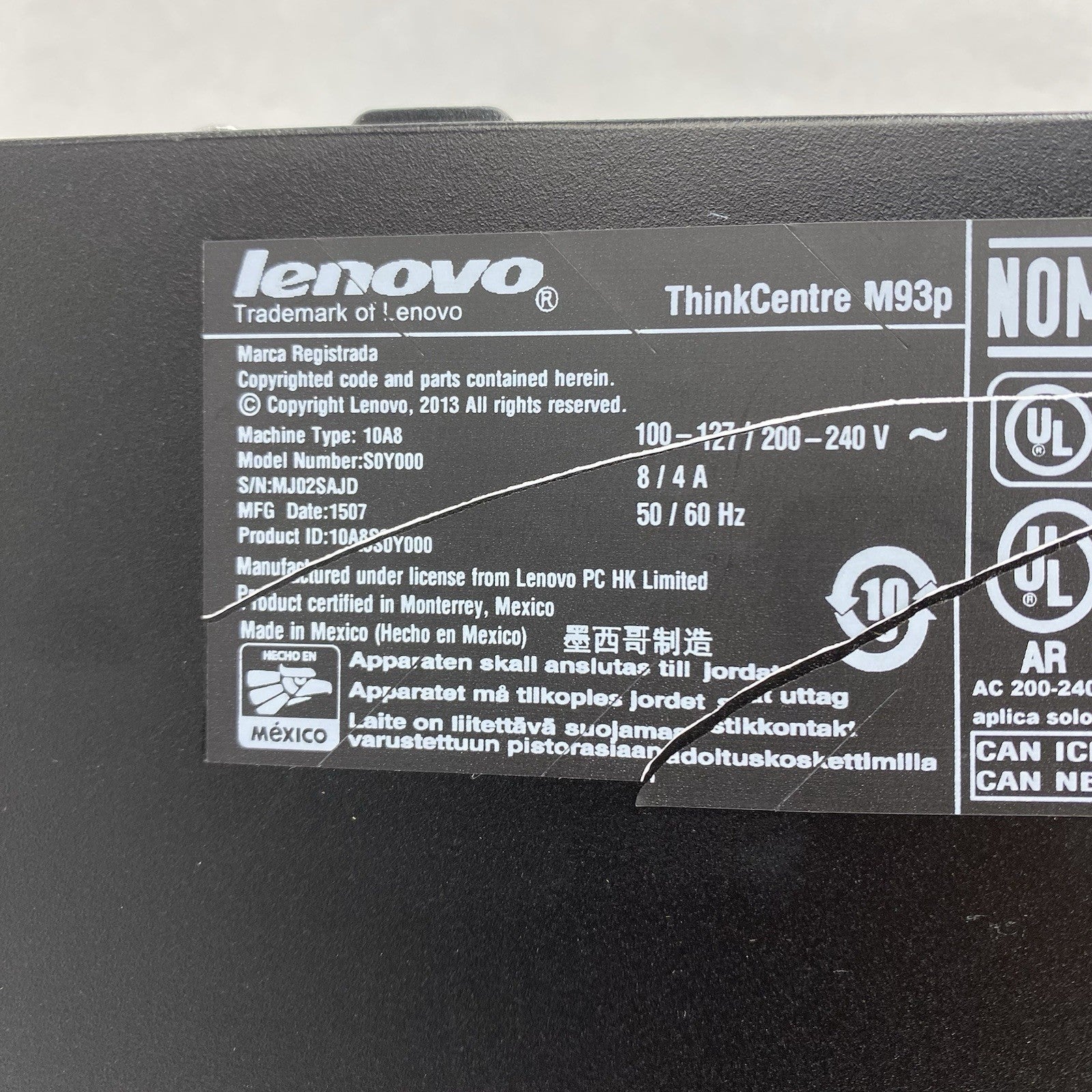 Lenovo ThinkCentre M93P SFF Intel Core i5-4570 3.2GHz 2x4GB RAM No HDD No OS7