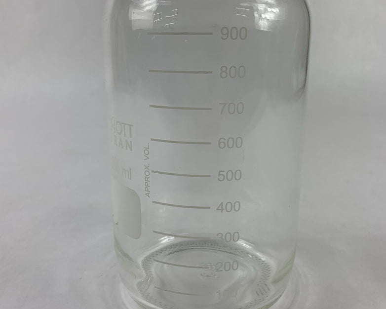 Schott Duran 1000 mL Round Wide Mouth Media Storage Bottle - No Lid