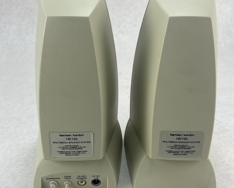 Harman Kardon HK195 Computer Speakers - Tested No Power Cord