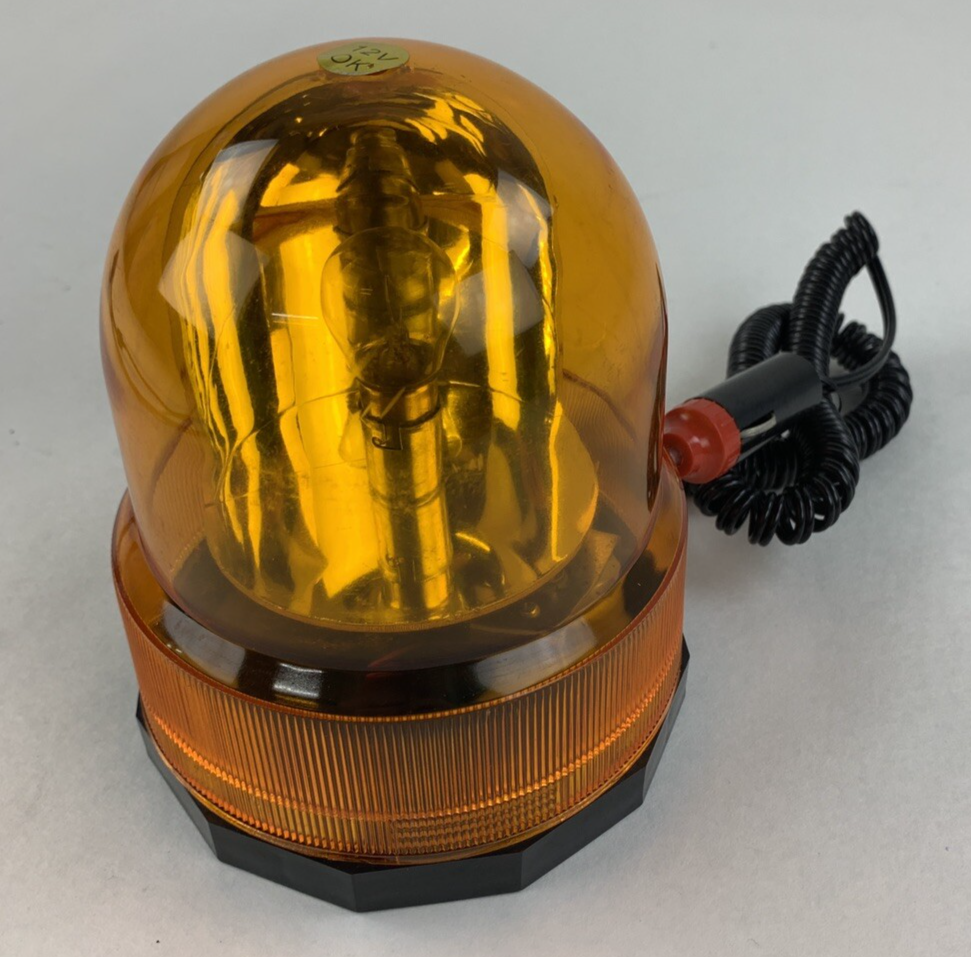 Grip 37280 Amber Economy Revolving Light Coiled Cord Plug Tested