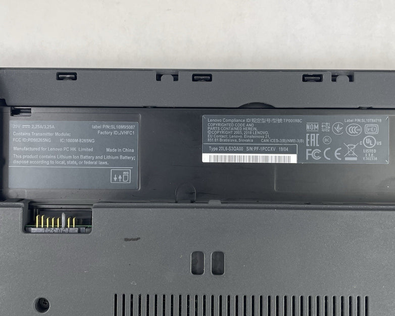 Lenovo ThinkPad T480 14" i5-8350U 1.70 GHz 8 GB RAM No SSD/OS/AC/Battery
