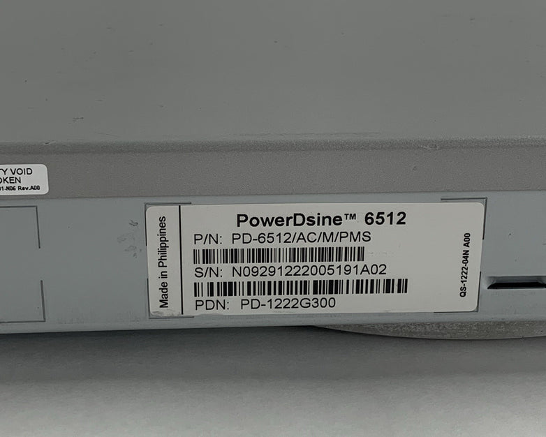 PowerDsine 6512 PD-6512/AC/M/PMS 12 Port 10/100 Managed Switch Missing Faceplate