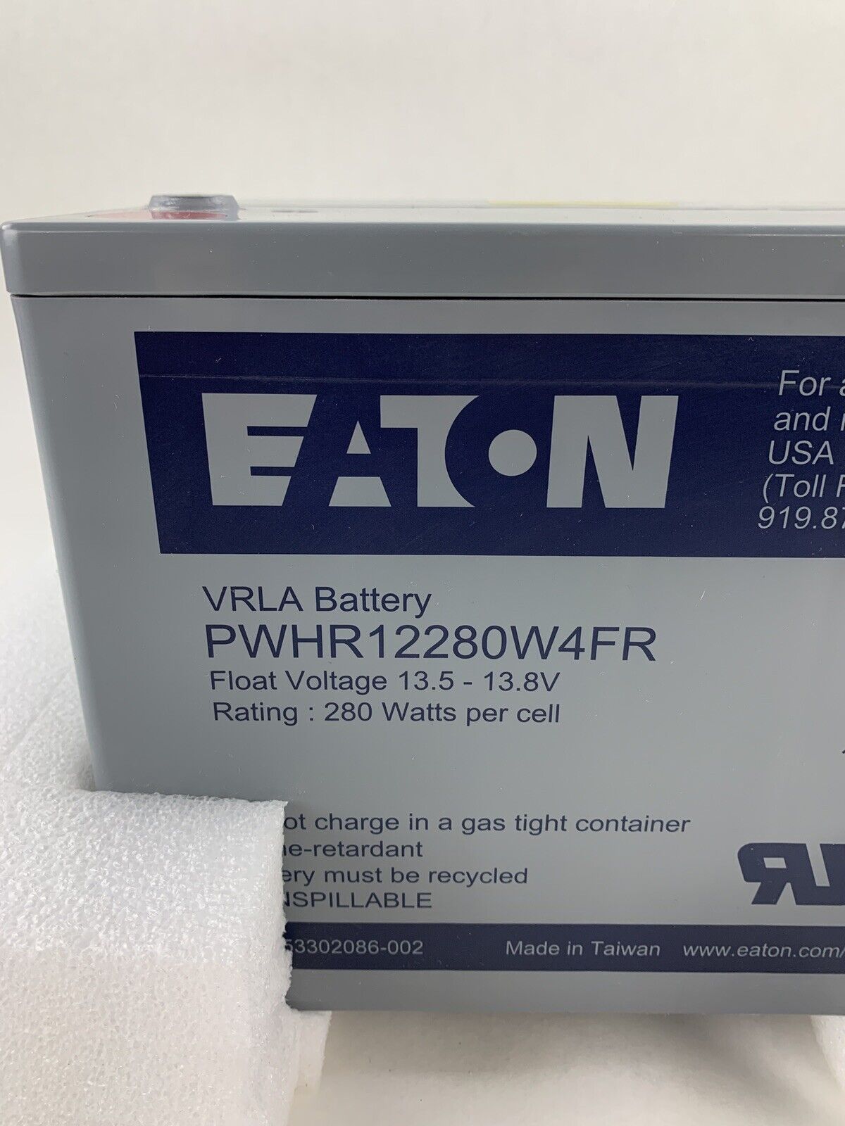 Eaton PWHR12280W4FR VRLA Replacement Battery Old Stock Box Opened