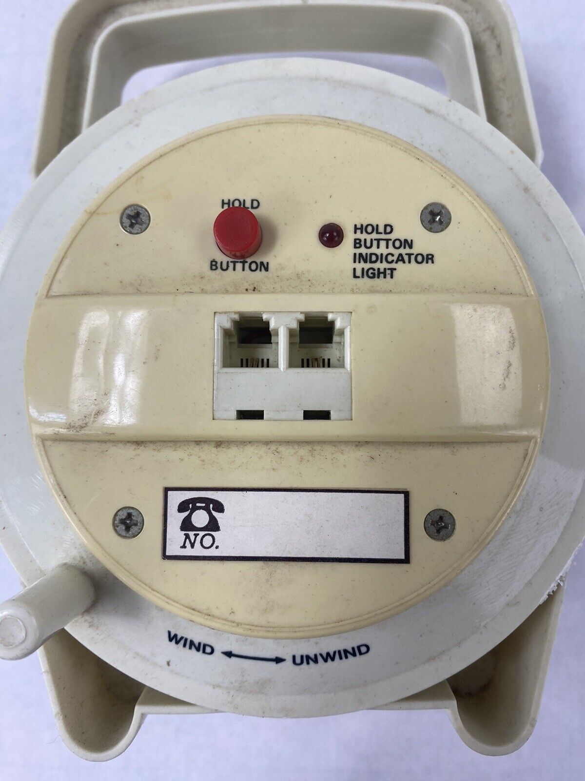 Vintage PORT-A-PHONE Leviton Cable 50 Foot Telephone Cord Reel Double Outlet