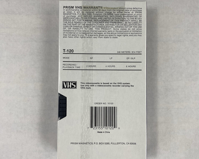 Prism T-120 Stereo High Grade 6 Hour VHS Sealed (Lot of 8)