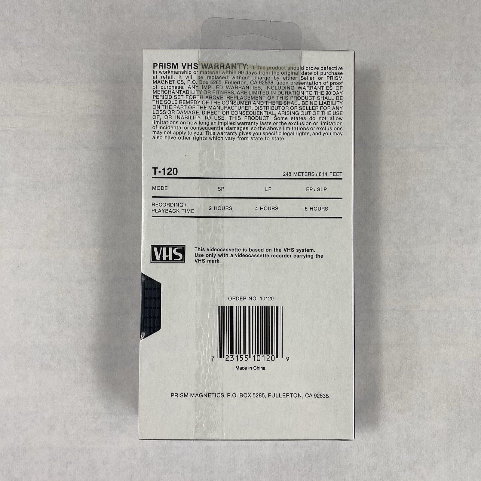 Prism T-120 Stereo High Grade 6 Hour VHS Sealed (Lot of 8)