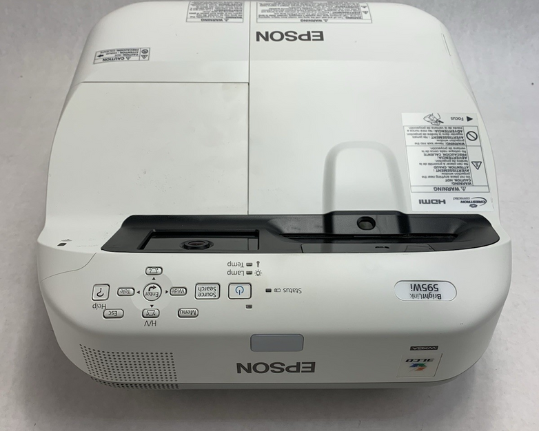 Epson BrightLink 595Wi H599A LCD Lamp Projector 2238 Lamp Hours - No Remote