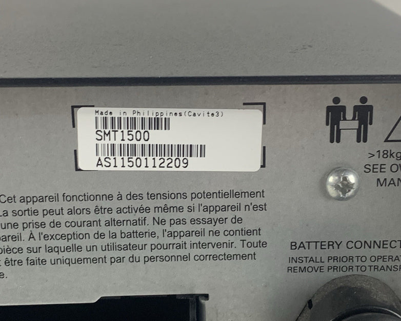 APC Smart-UPS SMT1500 LCD 1000W 1500VA 120V 8 Outlet Tested No Battery