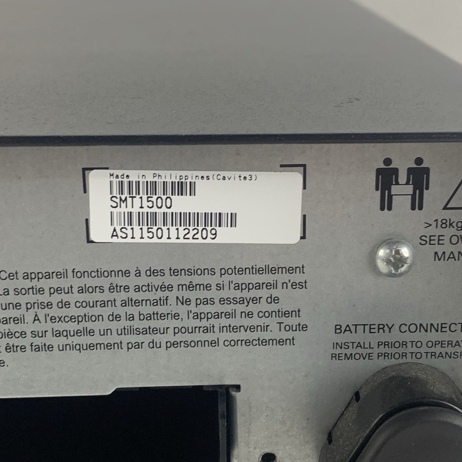 APC Smart-UPS SMT1500 LCD 1000W 1500VA 120V 8 Outlet Tested No Battery4