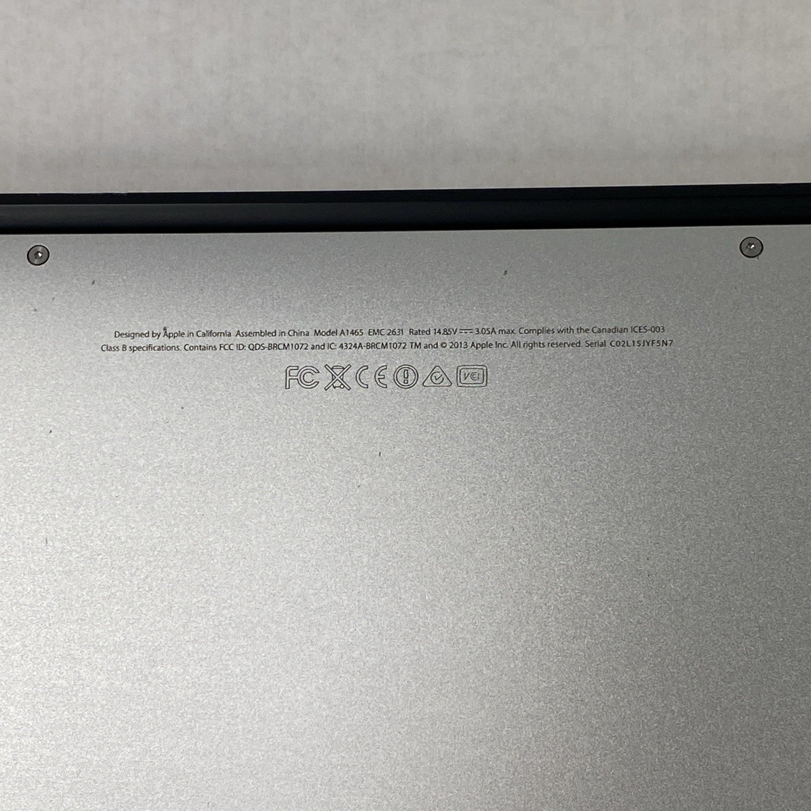 Apple A1465 MacBook Air 2013 11" 1.3Ghz i5 4GB RAM 120GB SSD macOS 11.7.1