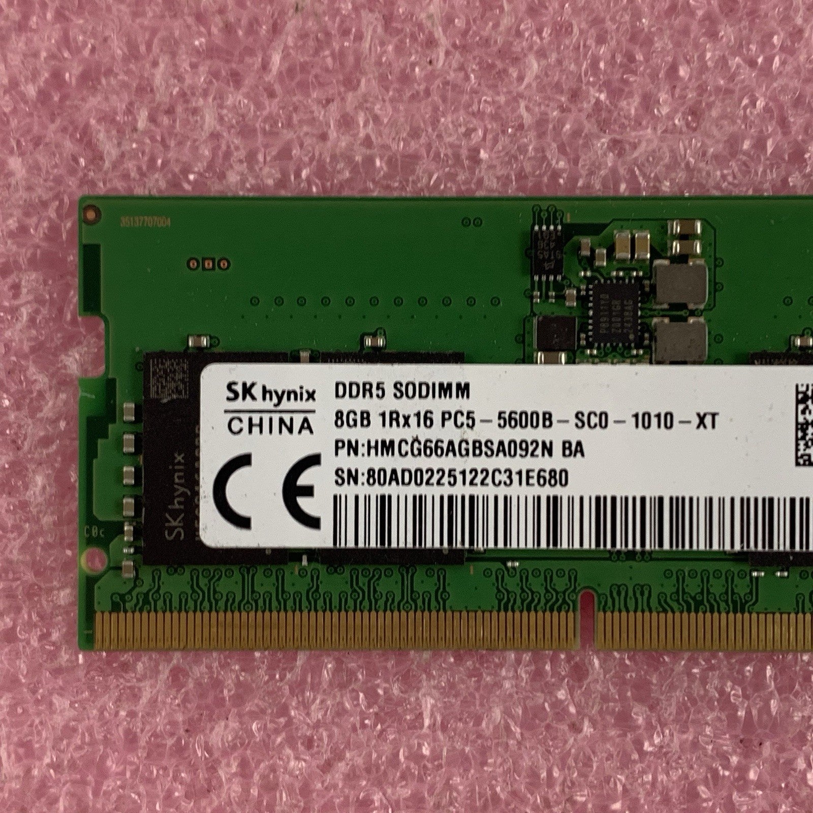 SK Hynix HMCG66AGBSA095NBA 8 GB DDR5 SDRAM SO-DIMM PC5-5600B Laptop Memory Ram2