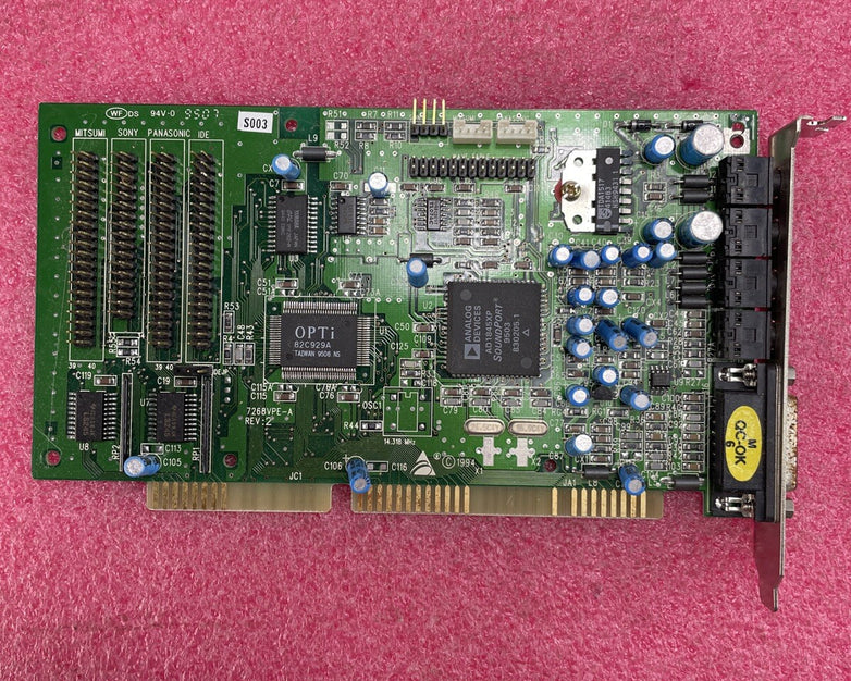 Analog Devices AD1845XP OPTI 7268VPE-A 929-0128 ISA Audio Card