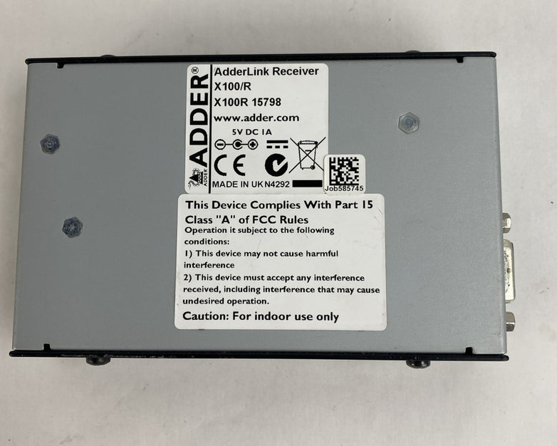 AdderLink X100/R 15798 Receiver No Power Cord - Untested